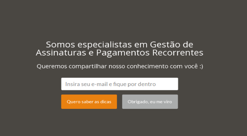 Pop up de aterrissagem / welcome mat nas Landing Pages Pop up de aterrissagem / welcome mat nas Landing Pages